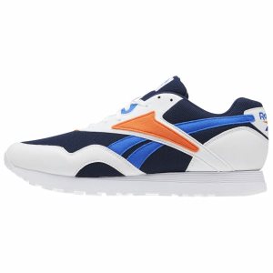 Reebok Rapide MU Turnschuhe Damen - Weiß/Navy/Blau/HellOrange - DE 493-QHJ